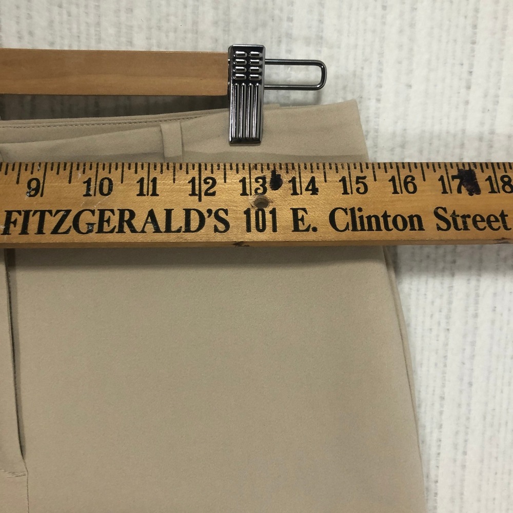 White House Black Market Tan Khaki Slim Ankle Pants Womens 4 Slit Hem WHBM‎ - Picture 3 of 8